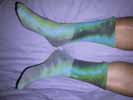 big blue green socks