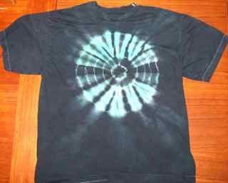 Black shirt with green circles