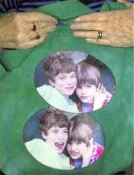 totebag for Grandmom with kids' pictures ironed on