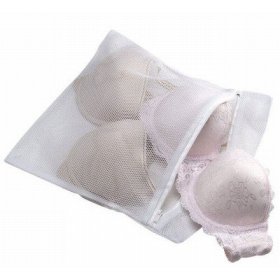 Lingerie bag reduces abrasion on fabric paints in the laundry.