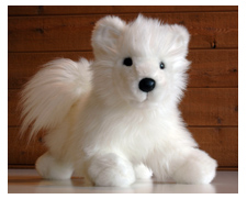 white wolf plush toy