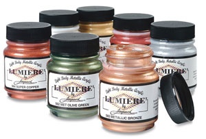Lumiere metallic fabric paint by Lacquard