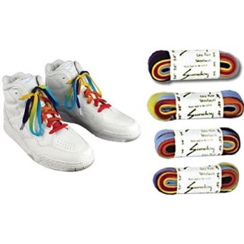 Tie dye mania rainbow shoelaces on amazon