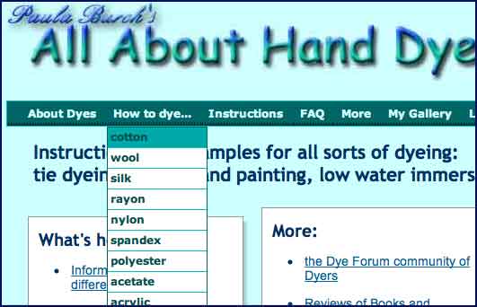 screenshot of menu tests