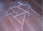 (picture of five-pointed tensegrity star)